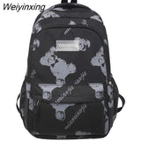 Weiyinxing Cartoon Waterproof Nylon Women Backpack Large Capacity Men Cool Travel Bag Premium Laptop Backpack Unisex Big Schoolbag