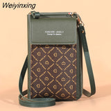 Weiyinxing Women Wallet Solid Color Small Shoulder Bag Multi-Function Letter Phone Money Wallets Pocket Bags Clutch Organizer Storage