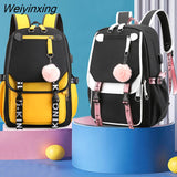 Weiyinxing NEW Women Girls School Back Packs Anti Theft USB Charge Backpack Waterproof Bagpack School Bags Teenage Travel Bag