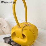 Weiyinxing a main Luxury Designer Handbag Women Small Round Design Leather Hand Bag For Women 2023 Fashion Bowling Bag Purse Clutches