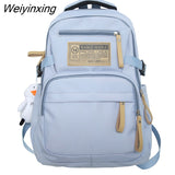 Weiyinxing Boy Teenager School Bag Men Women White High Capacity College Backpack Lady Laptop Fashion Female Travel Girl Nylon BookBag