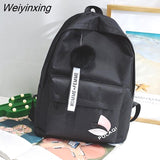 Weiyinxing For Women Girl Men 2023 Designer Simple Pink Korean Fashion Cheap Back To School Black Small Canvas Stitch Schoolbag