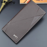 Weiyinxing Men Wallets Male PU Leather Purses Bifold Slim Card Holders High Quality Long Purse Portable Multi-card Position Money Bag