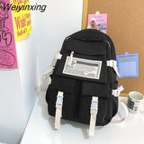 Weiyinxing Multipocket Nylon Women Backpack Female Big Waterproof Back Bag Portable School Backpack For Girl Student Schoolbag Cool