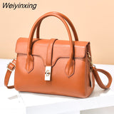 Weiyinxing FASHION Solid Shoulder Bags for Women Designer Purses and Handbags Chic Luxury Crossbody Bags Minimalist Vintage Tote Bags