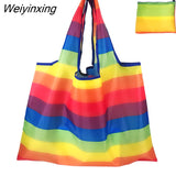 Weiyinxing Large Reusable Shopper Bag Women Handbag Grocery Beach Bag Cute Vegetable Fruit Organizer Washable Strong Nylon Totes Bag