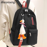 Weiyinxing Nylon Lady Men School Bag Female Male Trendy New Travel Student Bag Cool Boy Girl College Backpack Laptop Women Backpack