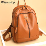 Weiyinxing Fashion Women Backpack High Quality Youth Leather Backpacks for Teenage Girls Female School Shoulder Bag Bagpack mochila