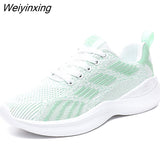 Weiyinxing Women Shoes Autumn Flats Gingham Sneakers Women Zapatillas De Mujer Outdoor Breathable Walking Ladies Shoes Candy Color