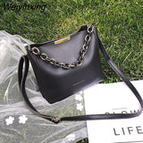Weiyinxing Women's Shoulder Bag Large Capacity Handbags PU Female Solid Color Tote bag Fashion Chain Handle Ladies Crossbody Bags