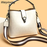 Weiyinxing Layers Casual Handbag Genuine Leather Shoulder Bags for Women 2023 Luxury Ladies Bucket Crossbody Bag Designer Female Tote Sac