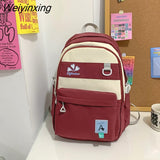 Weiyinxing Fashion Panelled Women Backpack Female Waterproof Nylon Cool Travel Bag Large Capacity Schoolbag for Teenage Girls Bookbag