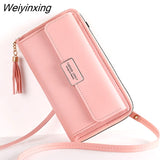 Weiyinxing Women's Wallet Crossbody Shoulder Mini Handbag PU Leather Card Holder Female Purse Zipper Brand Wallet For Girl  кошелкк женский