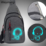 Weiyinxing Belt Pouch Nylon Chest Cross Bag Male Fanny Pack Man Waist Pack Women Luminous Multifunction Sports Bags Designer Handbag