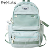 Weiyinxing Double Zipper Net Pocket Woman Backpack Fashion Waterproof Student Shoulder Bag For Teenage Girls Schoolbag Mochila