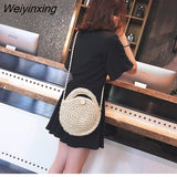 Weiyinxing Round Mulit Style Straw Bag Handbags Women Summer Rattan Bag Handmade Woven Beach Circle Bohemia Handbag New Fashion