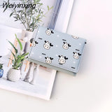 Weiyinxing New Fashion Cow Pu Leather Cartoon Anime Multi-card Slot Short Women Coin Purse Mini Wallet For Outdoor Women Girl Gift