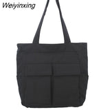 Weiyinxing Crossbody Bags for Women Youth Large Capacity Handbags Fashion Ladies Tote Shoulder Bag Solid Color Female Messenger Bag