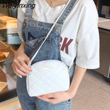 Weiyinxing Embroidered Small Square Bag Women's Designer Handbag New PU Leather Chain Mobile Phone Shoulder bags Mini Messenger Bag