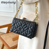 Weiyinxing Designer Women's Underarm Shoulder Bags 2023 Trend Thick Chain Quilted Female Handbag Women Clutch Bags Ladies Hand Bag