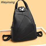 Weiyinxing New Women Waterproof Anti-theft Leather Backpacks Bags For Girls Female Shoulder Bag Multifunction Travel Backpack Mochilas