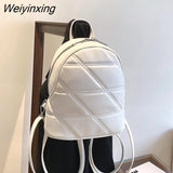 Weiyinxing Women's High Grade Leather Bag Jelly Bag Shoulder Messenger Bag Backpack Student Leisure Double Shoulder Bag Schoolbag