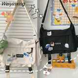 Weiyinxing Women Shoulder Messenger Bag Female Nylon Bag Versatile Postman Bag Student Style High Capacity Shoulder Tooling Package 911