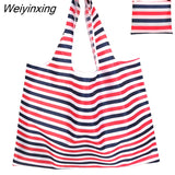 Weiyinxing Large Reusable Shopper Bag Women Handbag Grocery Beach Bag Cute Vegetable Fruit Organizer Washable Strong Nylon Totes Bag