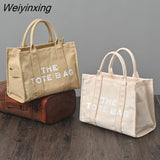 Weiyinxing Brand Designer Luxury Canvas Shoulder Bags Large Capacity Shopping Tote Bags for Women 2023 Leisure Chic Travel Handbags