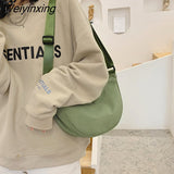 Weiyinxing Shoulder Messenger Women's Bag Simple Nylon Canvas Small Korean Fashion Crossbody Bags for Girl Student 2023 Female Satchel