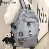 Weiyinxing Badge Bag Boy Girl Travel Net Student Bag Male Female Trendy Mesh College Backpack Ladies Men Fashion Laptop Women Backpack