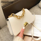 Weiyinxing British Fashion Simple Small Square Bag Women's Designer Handbag High-quality PU Leather Chain Mobile Phone Shoulder Bags