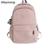 Weiyinxing Quality College Waterproof Nylon Womens Backpack Teenage Girl School Bag Korean Style College Student Bag Laptop Backpack