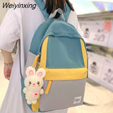 Weiyinxing Female Travel Book Bag Lady Nylon College Kawaii Backpack Women Cute Leisure School Bag Cool Girl Laptop Backpack Fashion