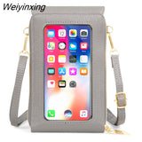 Weiyinxing Women New Fashion Touch Screen Shoulder Bag Large Capacity Multi-function Wallet Trend Solid Crossbody Phone Bags for Women 2023