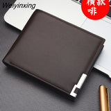 Weiyinxing Hot Selling New Men's Short Wallet Iron Edge Korean Youth Men's Horizontal Wallet Trend Card Pack Purse