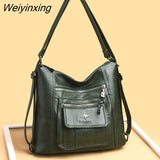 Weiyinxing New High Quality Women's PU Leather Shoulder Bag Large Capacity Girl Stylist Design Diagonal Women's Bag Handbag Sac A Main