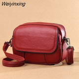 Weiyinxing Leather Women's Casual Fashion Bag Women Messenger Bag Small Shoulder Bag Crossbody Bags for Real Cowhide Women Handbags