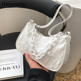 Weiyinxing Shoulder Bags for Women 2023 Fashion Print Women Luxury Handbag PU Leather Casual Underarm Shoulder Bags Totes Purse