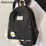 Weiyinxing College Student Backpack Cute Flower Nylon Women School Bag Lady Kawaii Backpack Female Fashion Bags Book Trendy Travel New