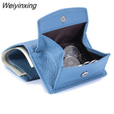 Weiyinxing Women Genuine Leather Purses Female Small Cowhide Wallets Lady Coin Bag Card Holder Large Capacity Money Bag Portable Clutch