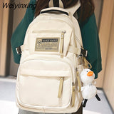 Weiyinxing Boy Teenager School Bag Men Women White High Capacity College Backpack Lady Laptop Fashion Female Travel Girl Nylon BookBag