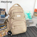 Weiyinxing Multifunction Waterproof Buckle Backpack Korean Style School Bag Student Shoulder Bag Teenage Girls Laptop Backpacks