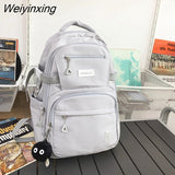 Weiyinxing Multifunction Waterproof Buckle Backpack Korean Style School Bag Student Shoulder Bag Teenage Girls Laptop Backpacks