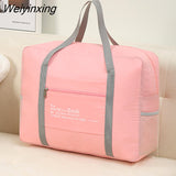 Weiyinxing Oxford Cloth Travel Bags Multi Functional Large Capacity Storage Bag Women Handbag Foldable Convenient Travel Bag