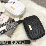 Weiyinxing Lingge Embroidery Small Messenger Bag For Women Trend Luxury Female Shoulder Bag Casual Ladies Crossbody Bags 2023 New