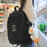 Weiyinxing Ladies Travel Waterproof School Bag Women Mesh Laptop Nylon Student Backpack Female Book Girl College Backpack Leisure