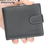 Weiyinxing Men Leather Wallets Male Purse Money Credit Card Holder Genuine Coin Pocket Brand Design Money Billfold Maschio Clutch