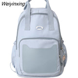 Weiyinxing Pink Laptop Backpack Trendy Waterproof Female Travel Book Bag Ladies Cute College Backpack Fashion Women Leisure School Bag