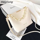 Weiyinxing Women's Shoulder Bag Large Capacity Handbags PU Female Solid Color Tote bag Fashion Chain Handle Ladies Crossbody Bags